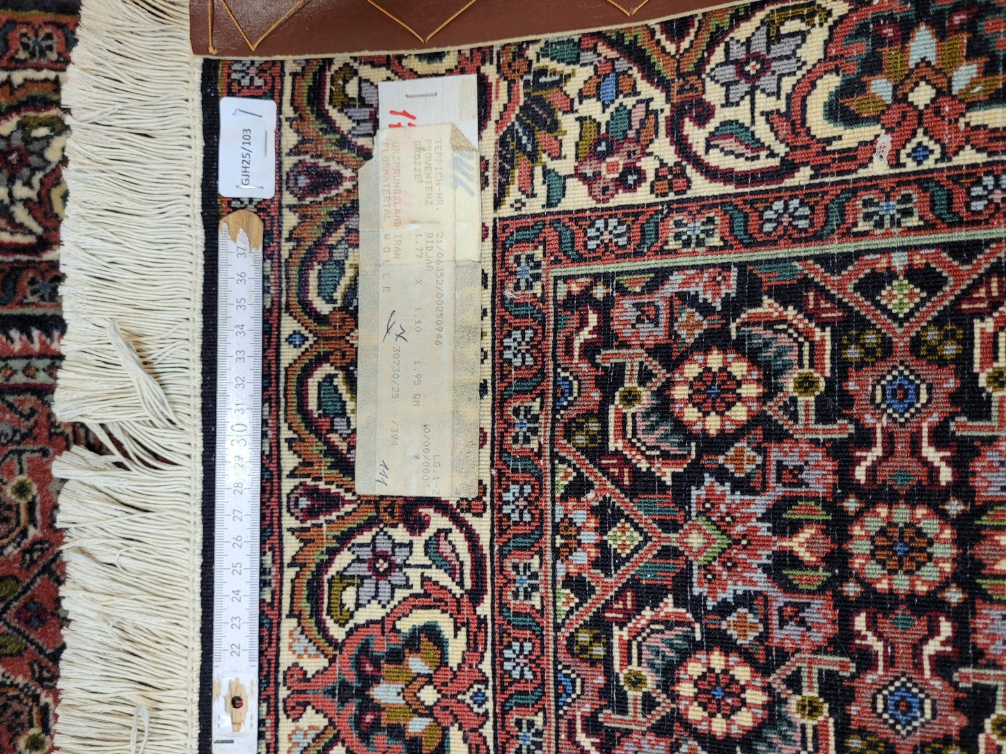 Bidjar Teppich Wolle Hexagon Medaillon dicht geknüpft