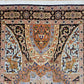Täbriz Teppich Korkwolle Seide feine Knüpfkunst Medaillonmuster