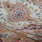 Täbriz Teppich Korkwolle Seide florales Medaillon feine Knüpfung