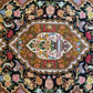 Täbriz Teppich Korkwolle mit Seide Medaillon florales Muster