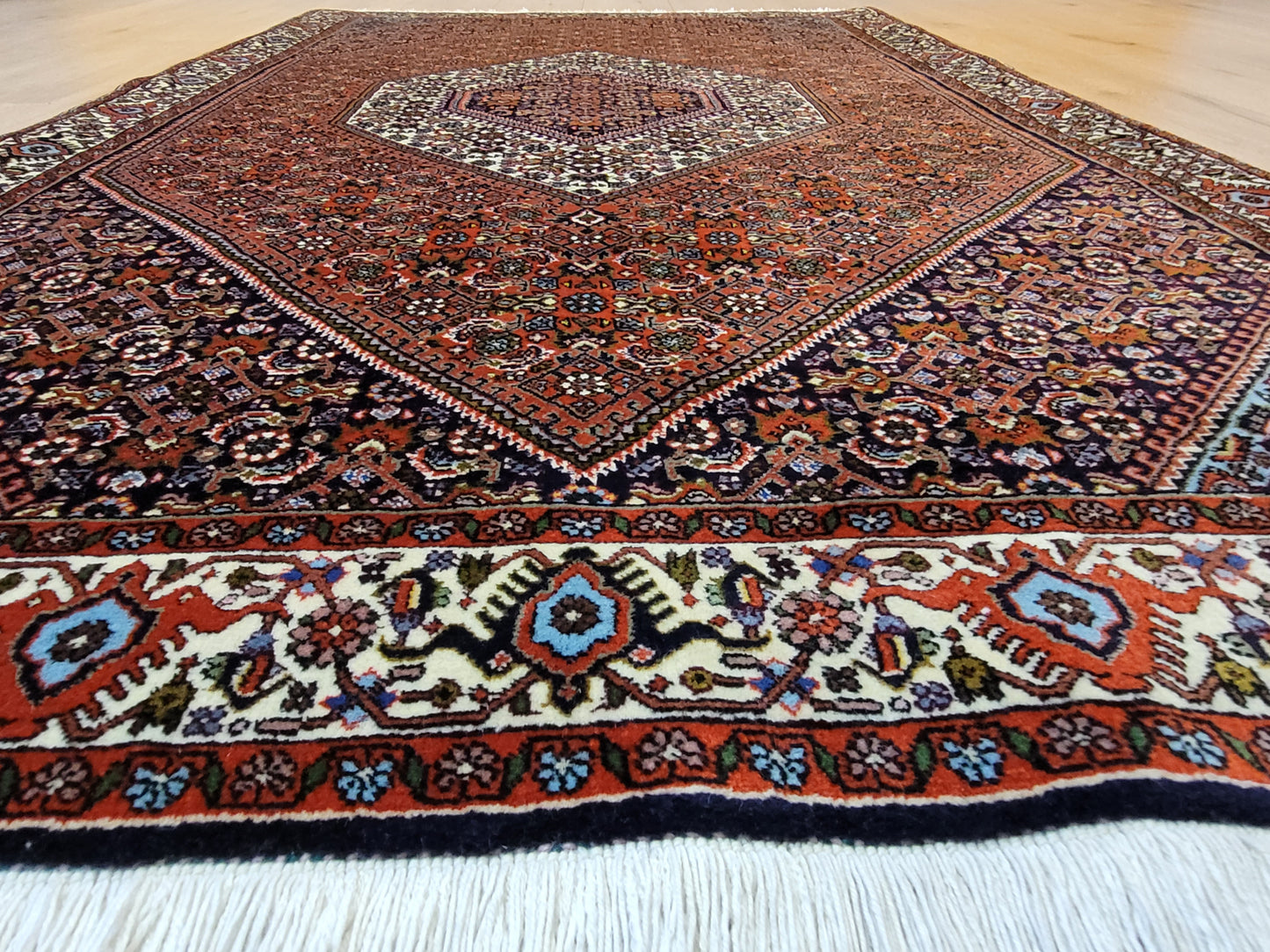 Bidjar Teppich Korkwolle feine Knüpfung Medaillon Design