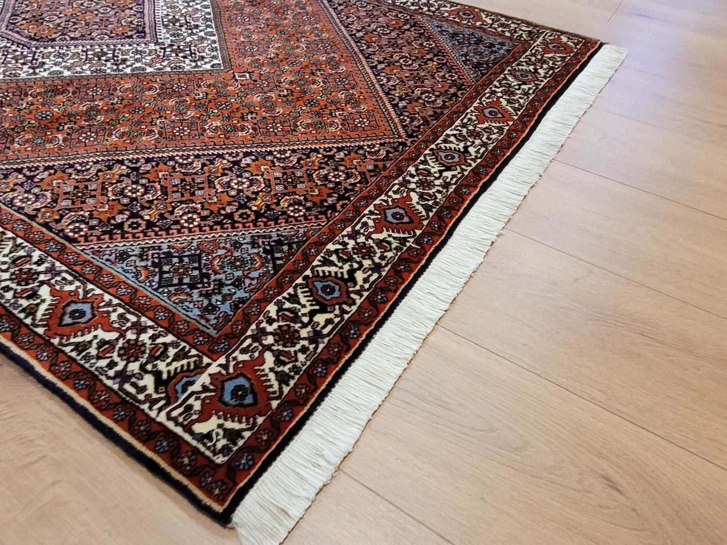 Bidjar Teppich Korkwolle feine Knüpfung Medaillon Design