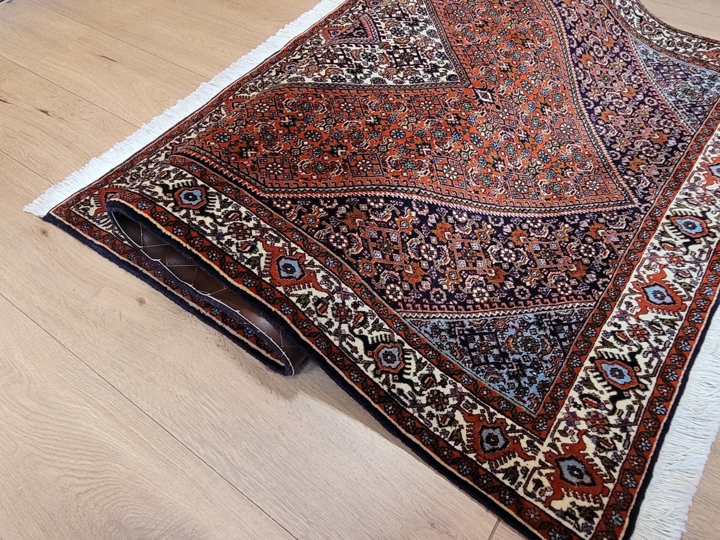 Bidjar Teppich Korkwolle feine Knüpfung Medaillon Design