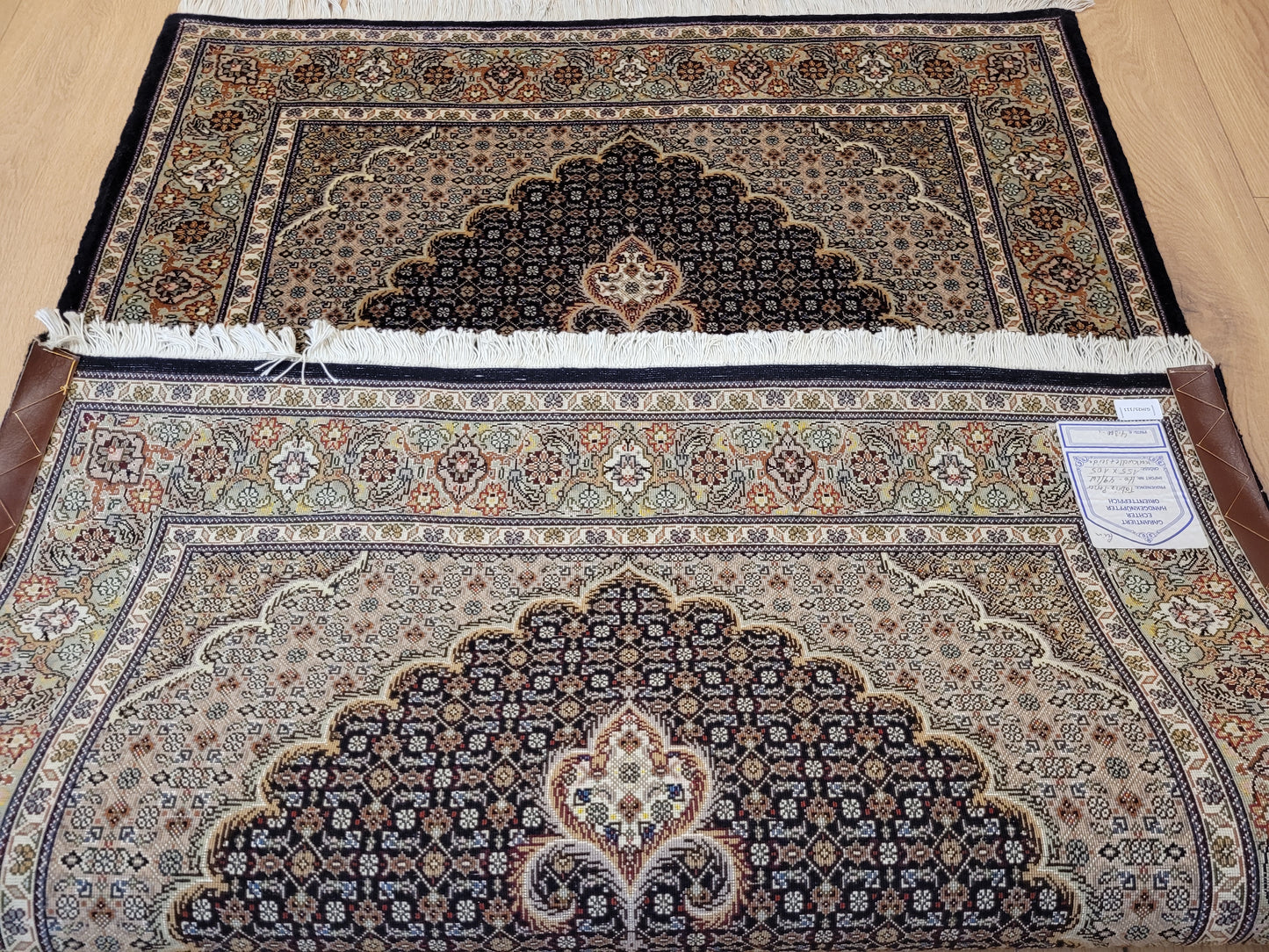 Täbriz Teppich Korkwolle mit Seide feine Knüpfung Medaillon