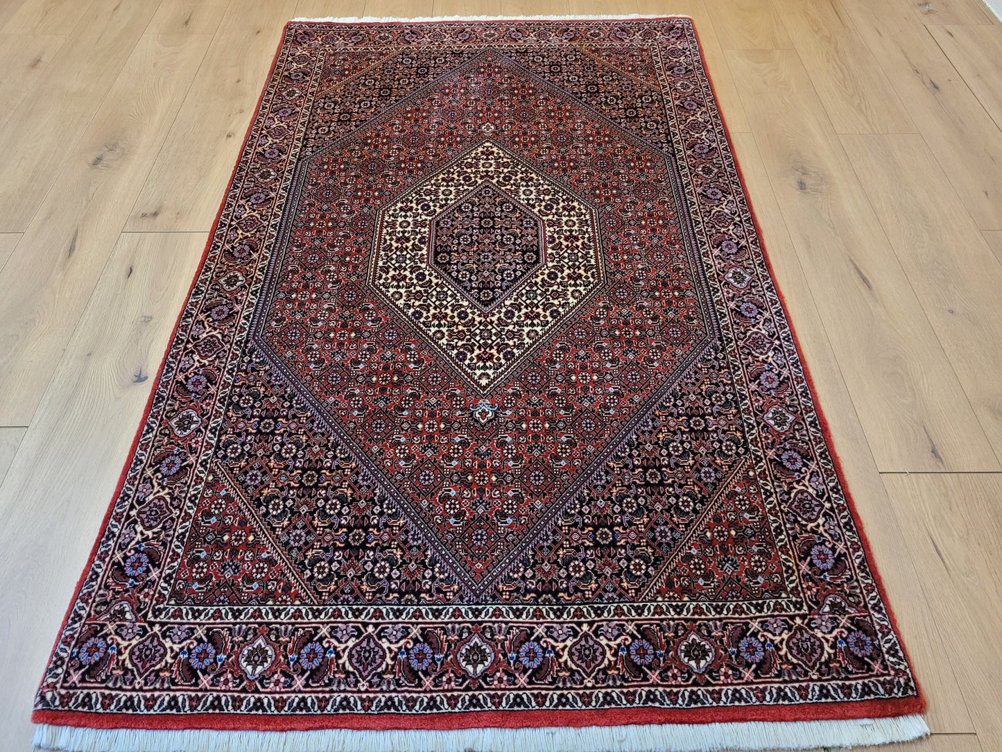 Bidjar Teppich Korkwolle feine Knüpfung Medaillon geometrisch