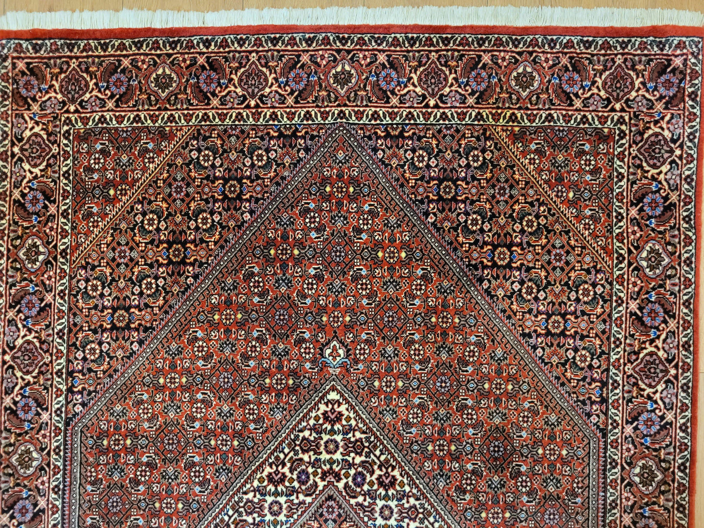 Bidjar Teppich Korkwolle feine Knüpfung Medaillon geometrisch