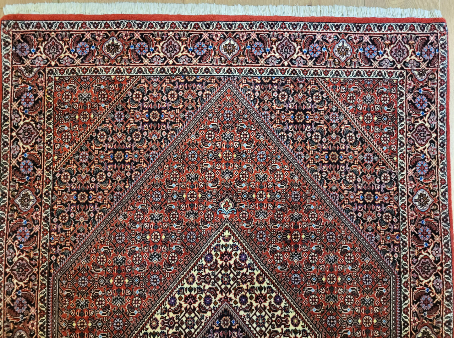 Bidjar Teppich Korkwolle feine Knüpfung Medaillon geometrisch