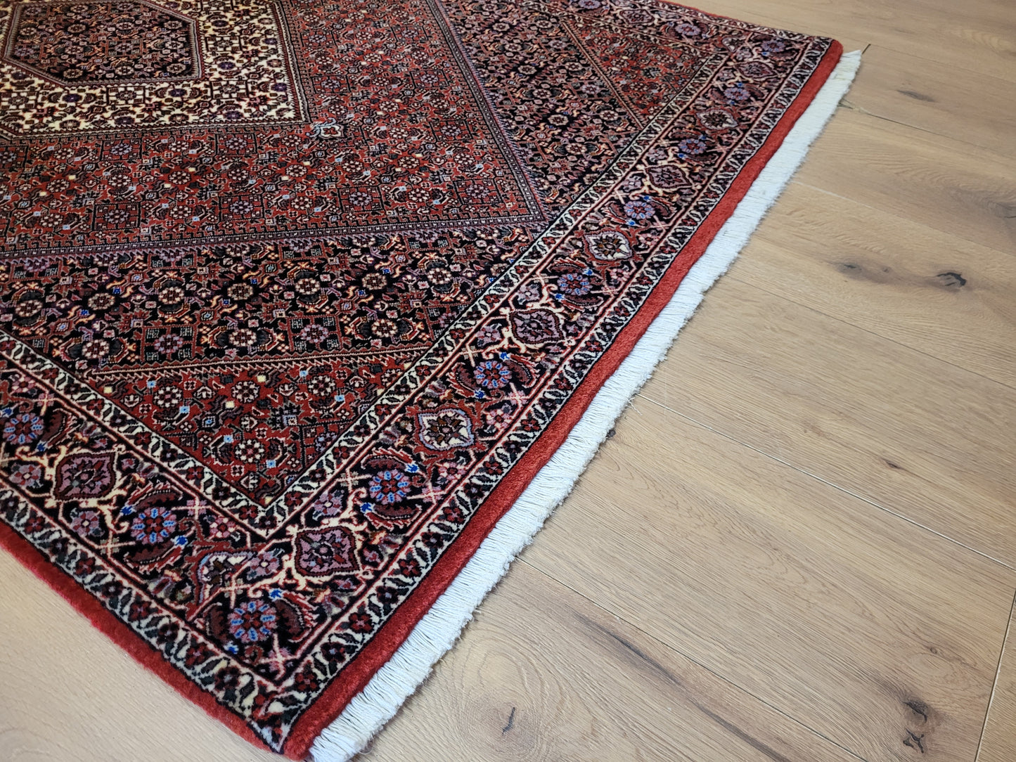 Bidjar Teppich Korkwolle feine Knüpfung Medaillon geometrisch