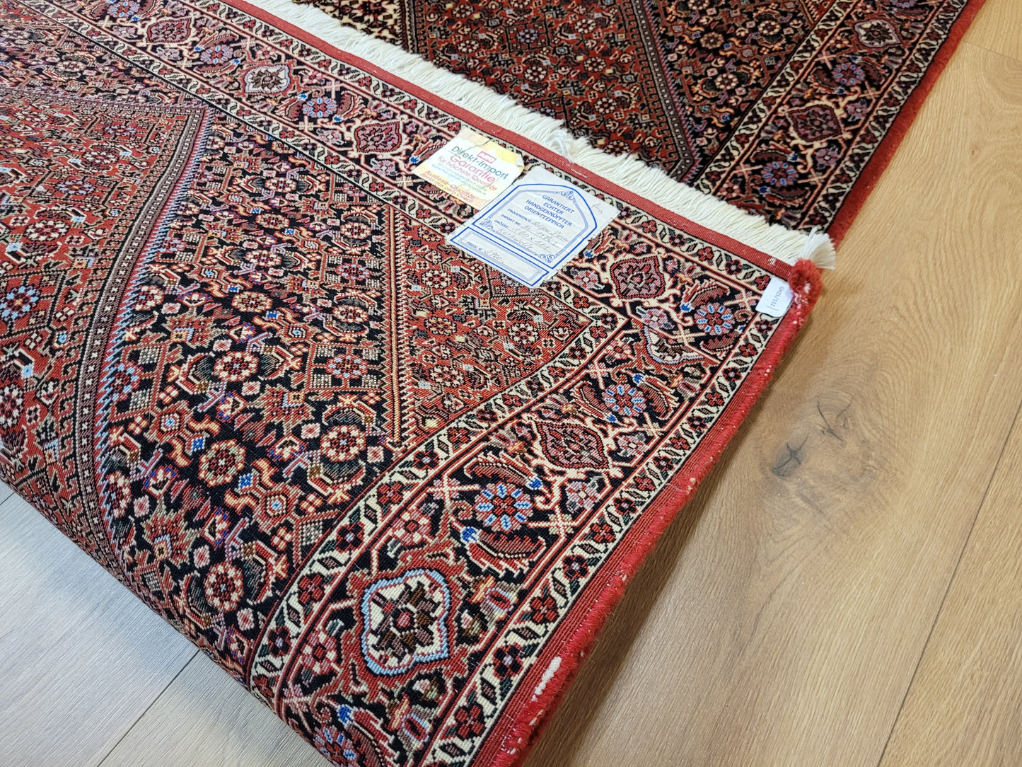 Bidjar Teppich Korkwolle feine Knüpfung Medaillon geometrisch