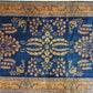 Sarough Teppich Agra florales Muster auf blauem Fond
