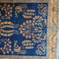 Sarough Teppich Agra florales Muster auf blauem Fond