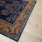 Sarough Teppich Agra florales Muster auf blauem Fond