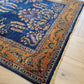 Sarough Teppich Agra florales Muster auf blauem Fond