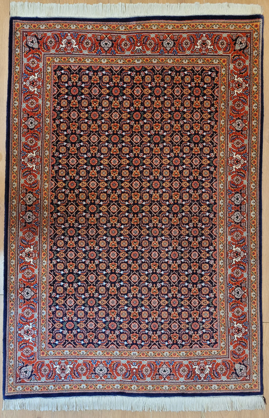 Täbriz Teppich Korkwolle mit Seide feine Knüpfung Allover Muster