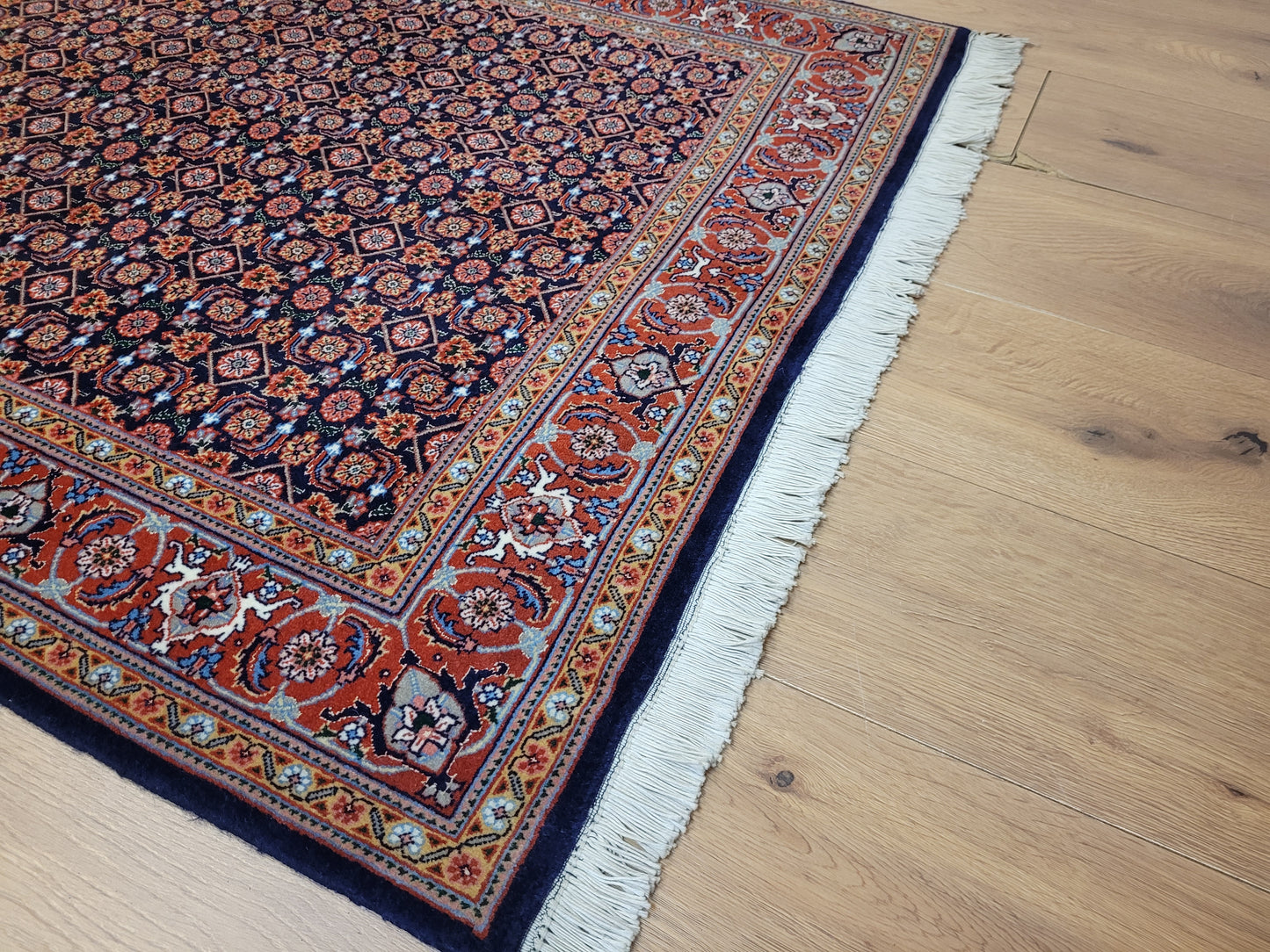 Täbriz Teppich Korkwolle mit Seide feine Knüpfung Allover Muster