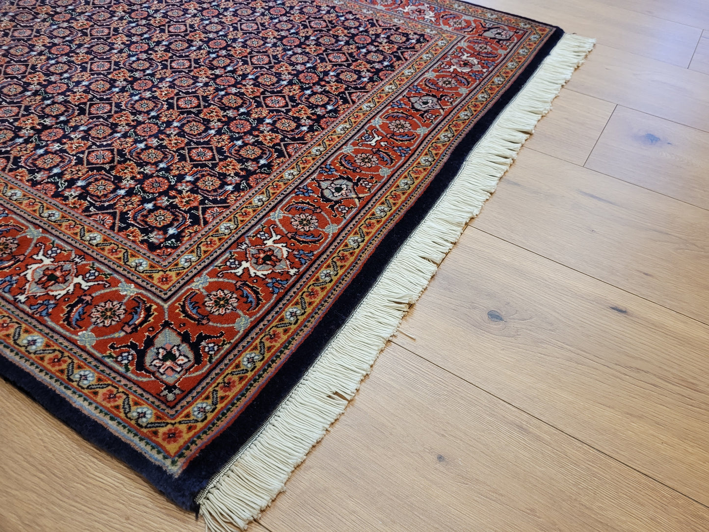 Täbriz Teppich Korkwolle mit Seide feine Knüpfung Allover Muster