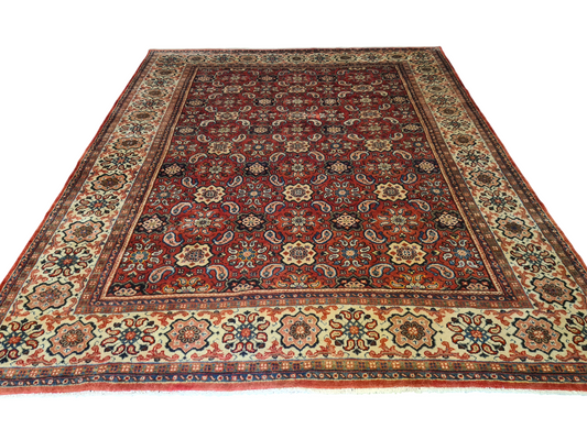 Perserteppich Orientteppich Handgeknüpfter Teppich Sarough 355x285cm