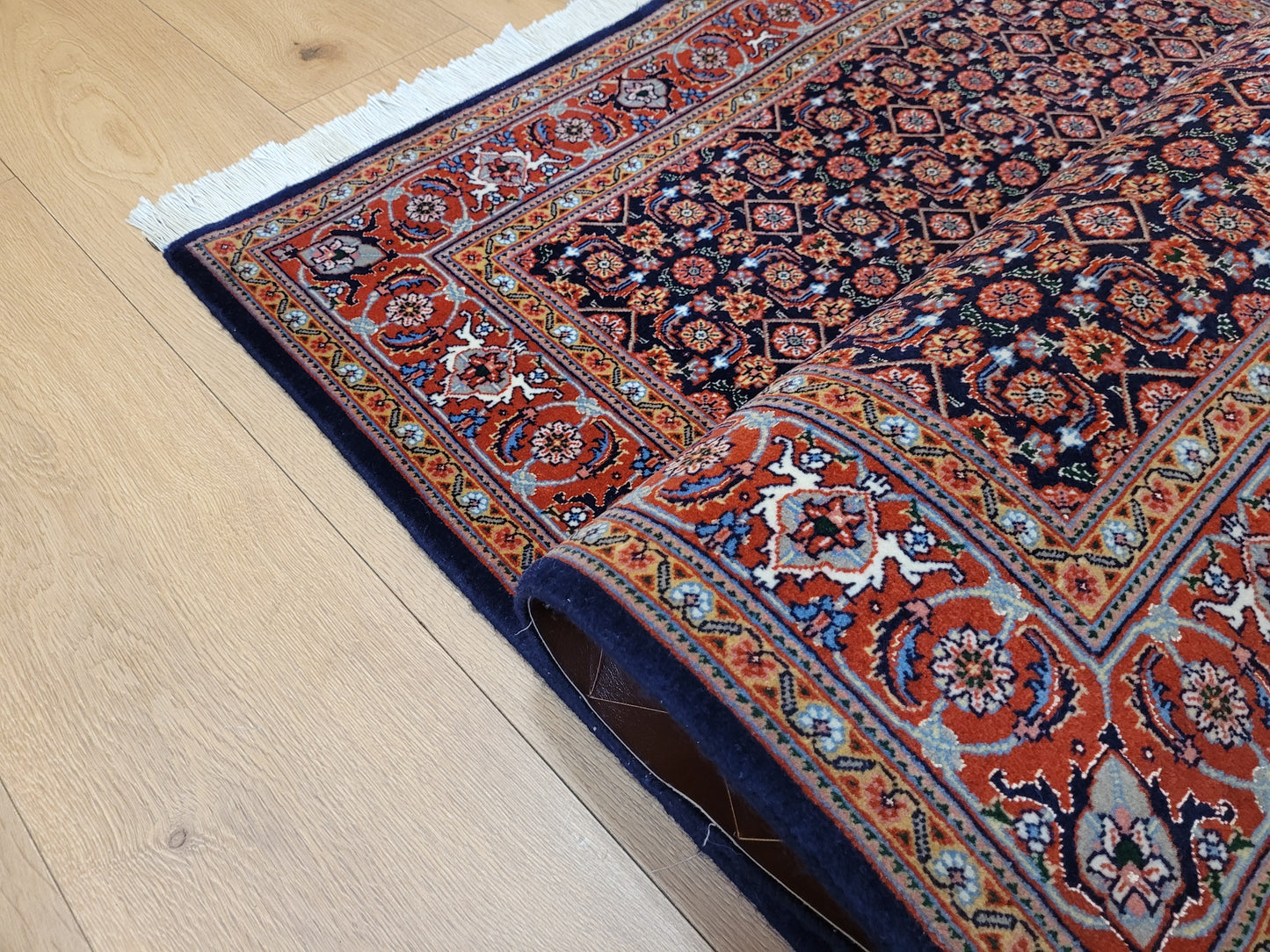 Täbriz Teppich Korkwolle mit Seide feine Knüpfung Allover Muster