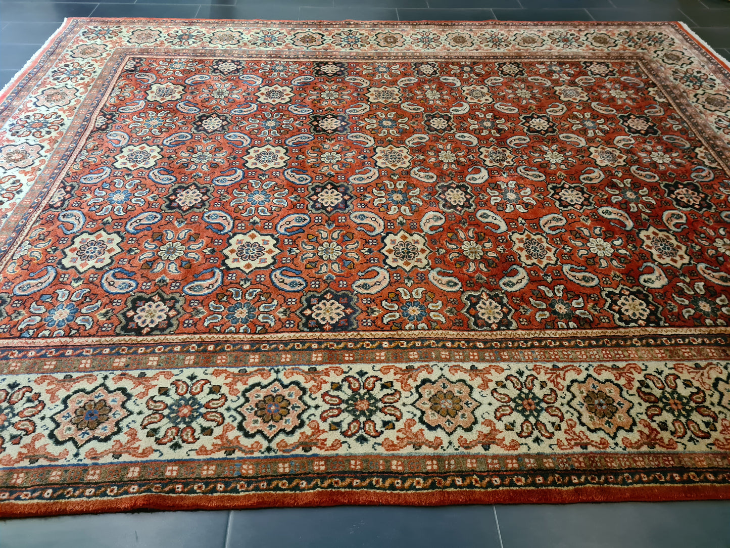 Perserteppich Orientteppich Handgeknüpfter Teppich Sarough 355x285cm