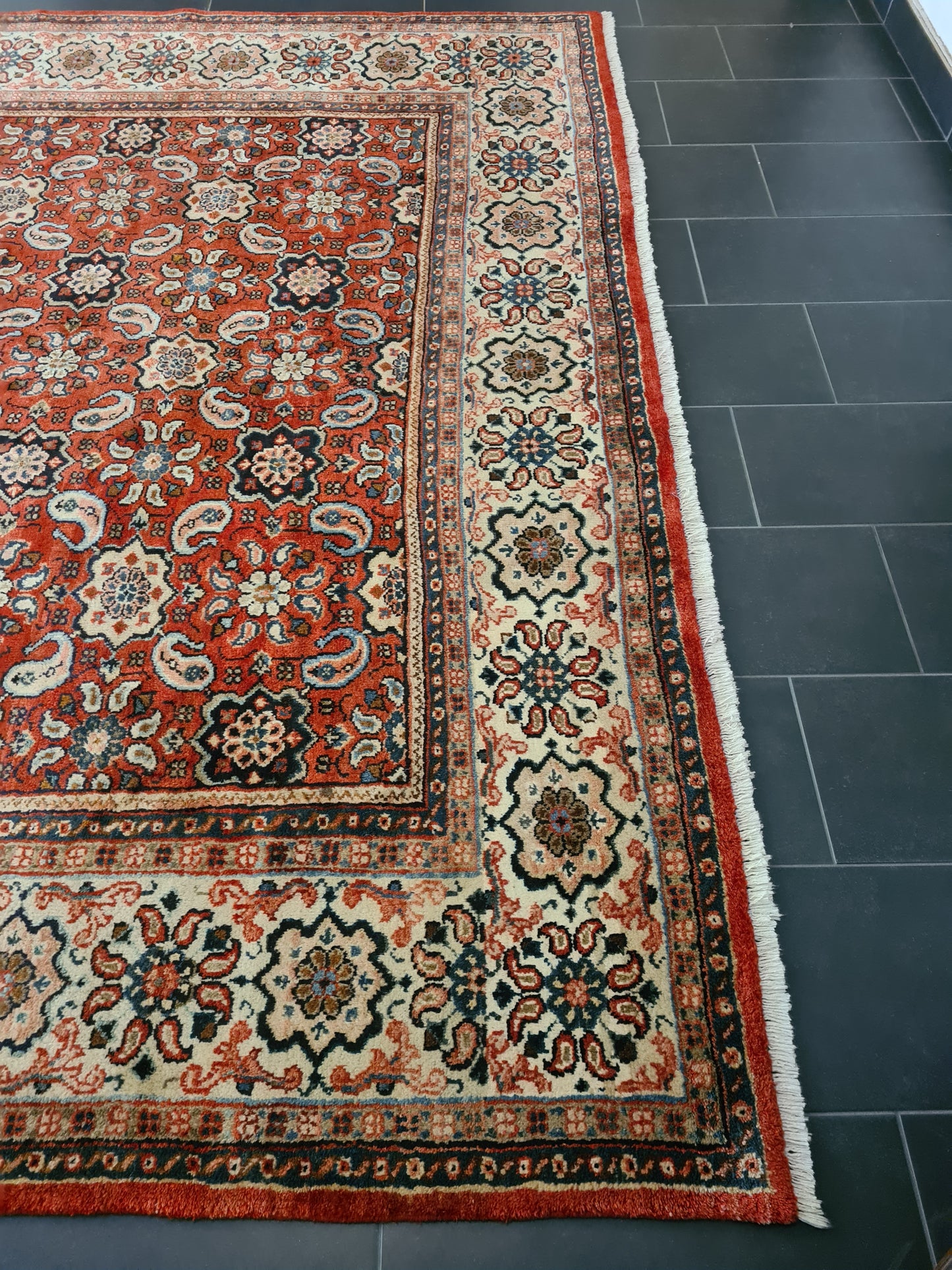 Perserteppich Orientteppich Handgeknüpfter Teppich Sarough 355x285cm