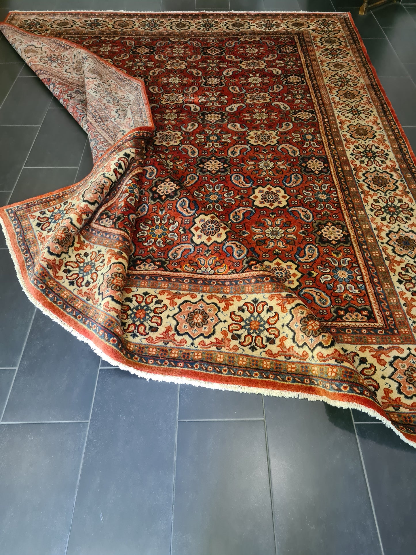 Perserteppich Orientteppich Handgeknüpfter Teppich Sarough 355x285cm