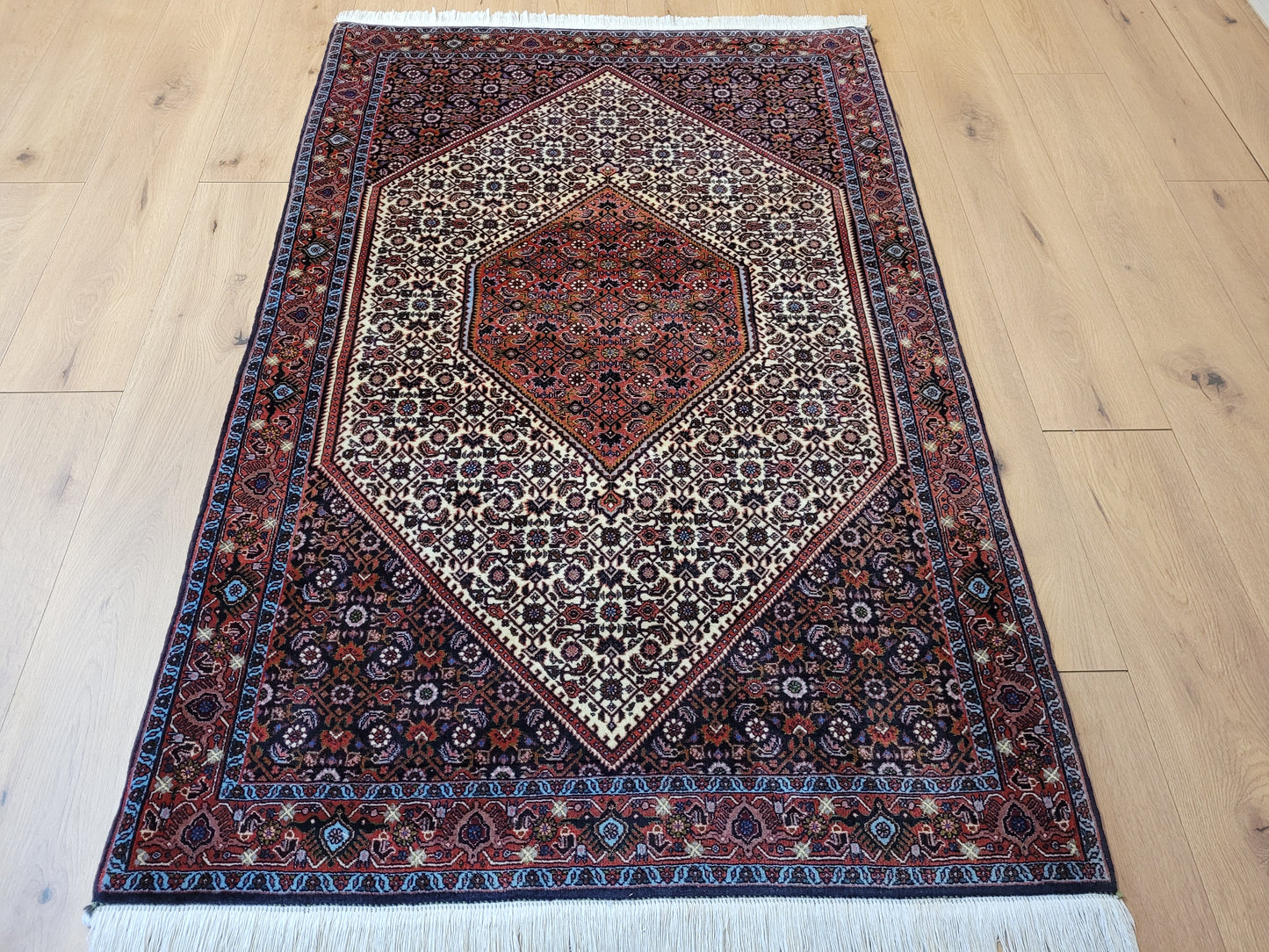 Bidjar Teppich Korkwolle dichte Knüpfung Medaillon Muster