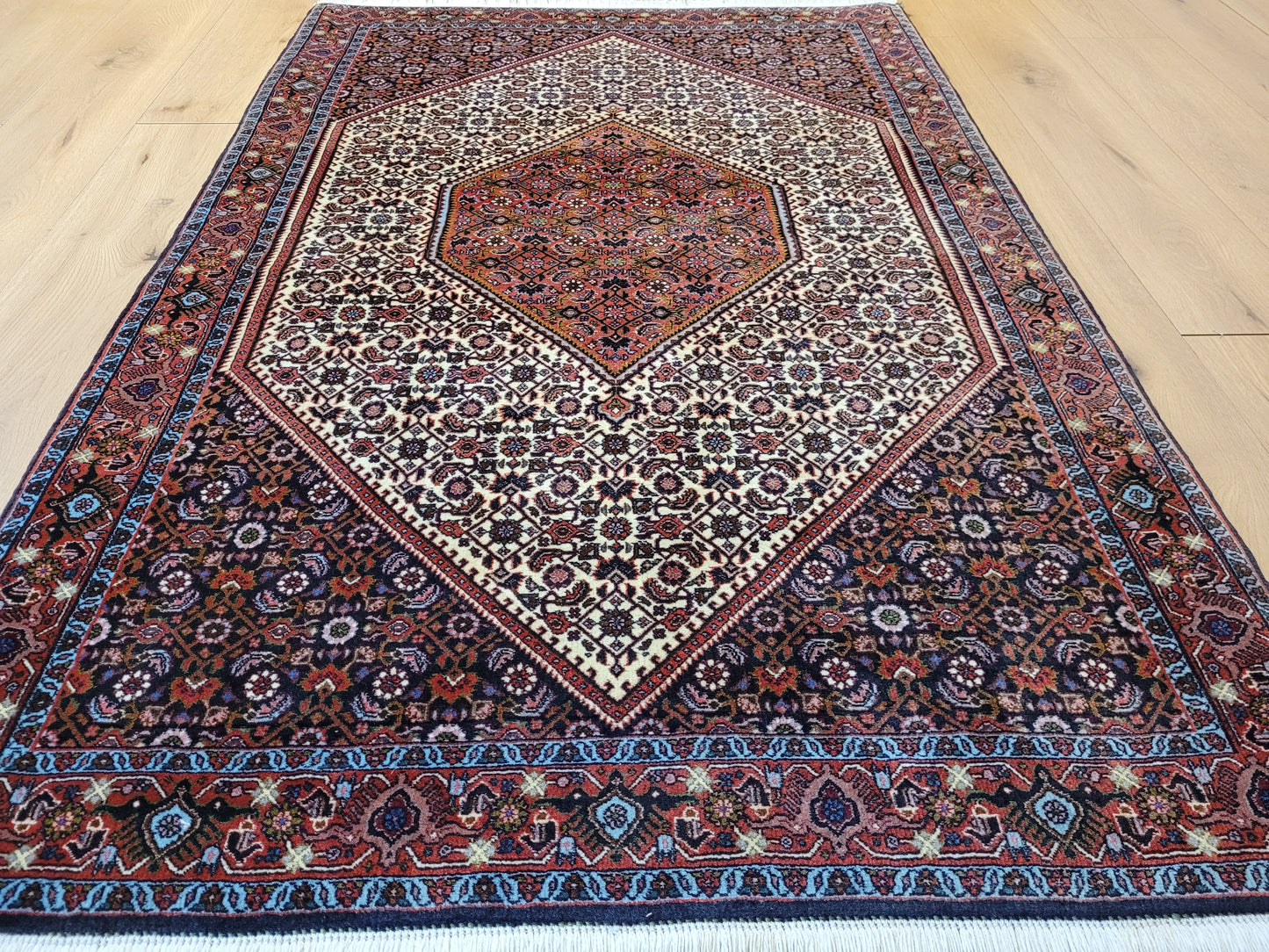 Bidjar Teppich Korkwolle dichte Knüpfung Medaillon Muster