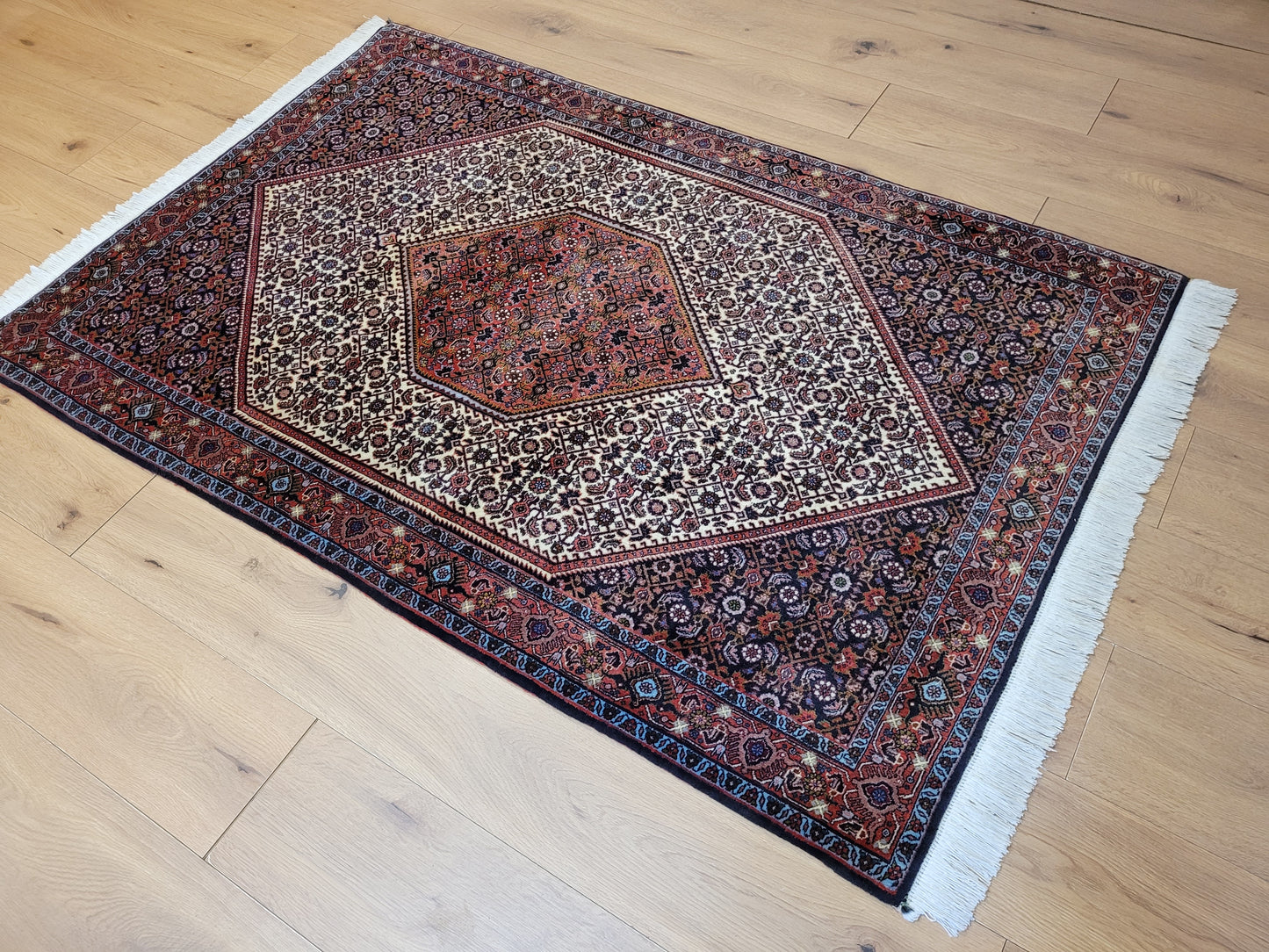 Bidjar Teppich Korkwolle dichte Knüpfung Medaillon Muster