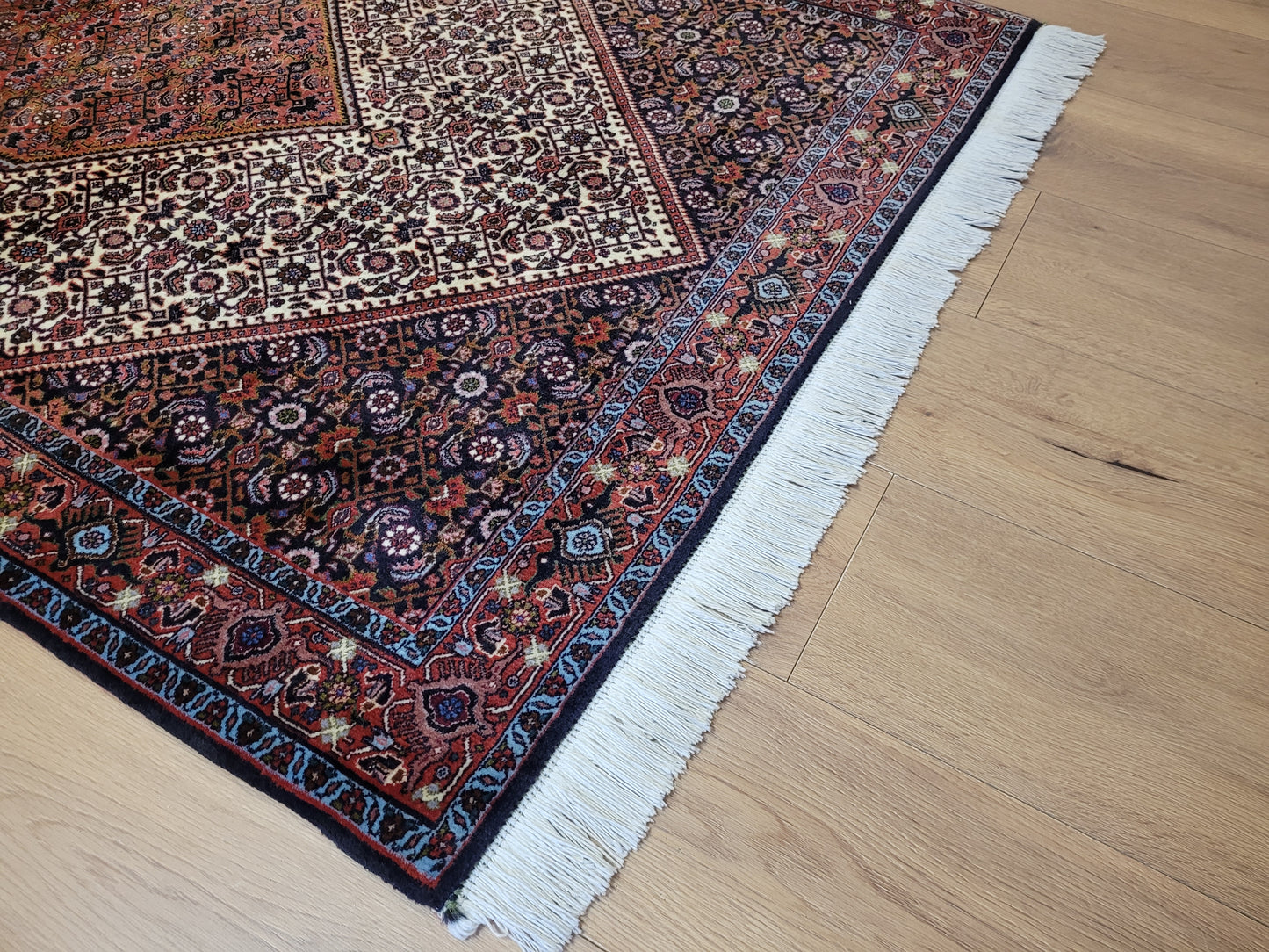 Bidjar Teppich Korkwolle dichte Knüpfung Medaillon Muster