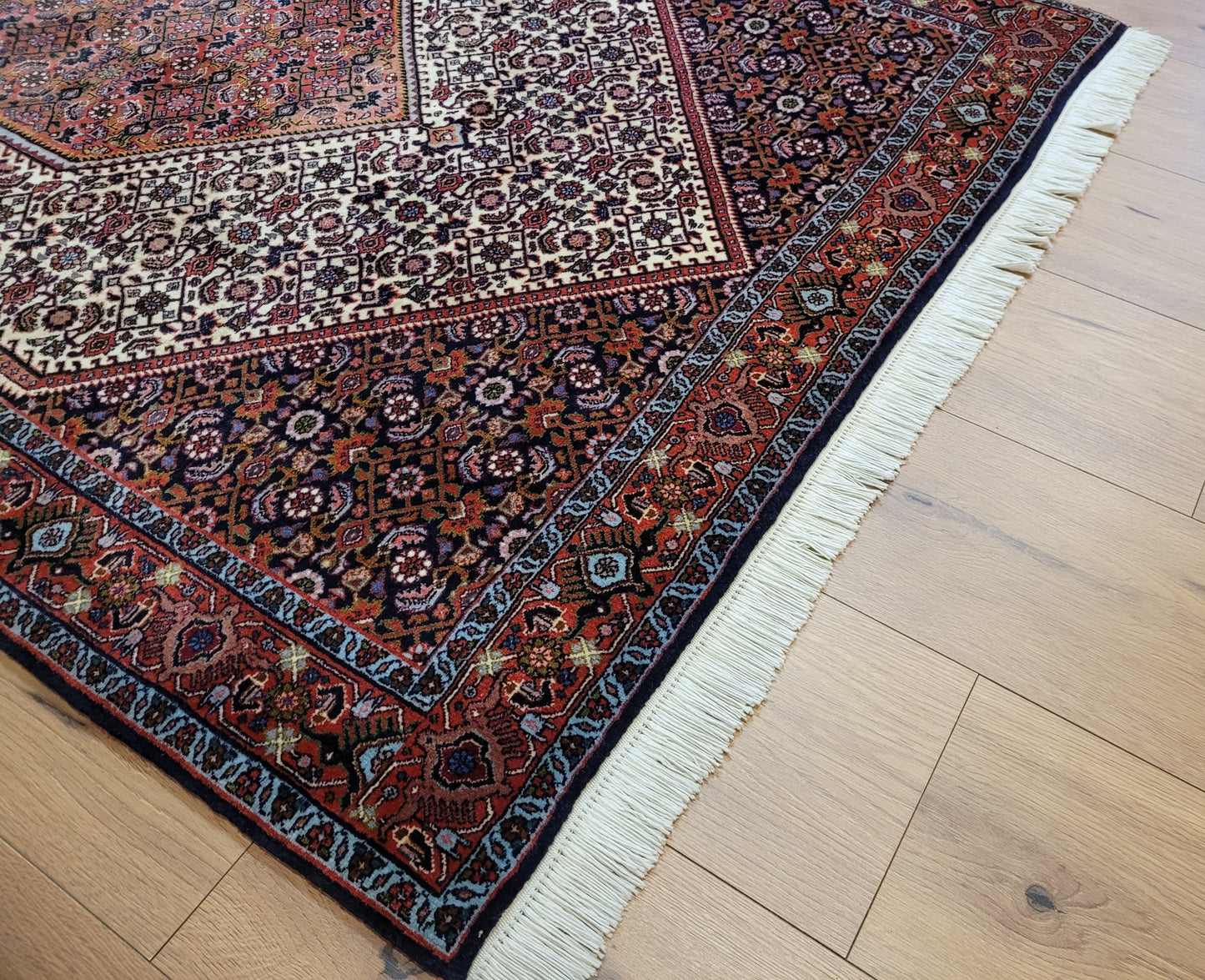 Bidjar Teppich Korkwolle dichte Knüpfung Medaillon Muster