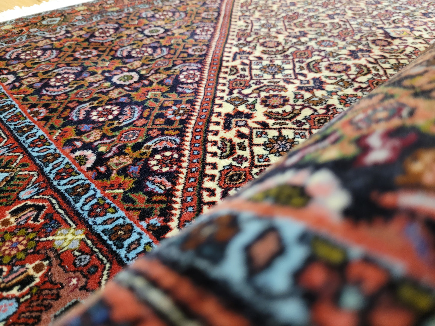 Bidjar Teppich Korkwolle dichte Knüpfung Medaillon Muster