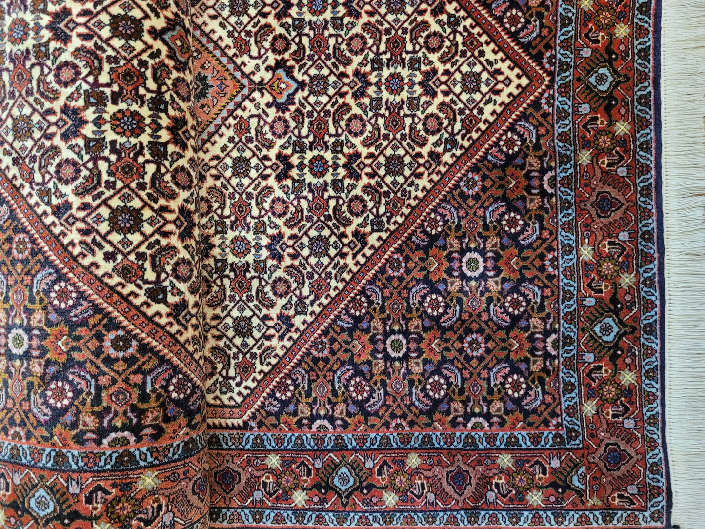 Bidjar Teppich Korkwolle dichte Knüpfung Medaillon Muster