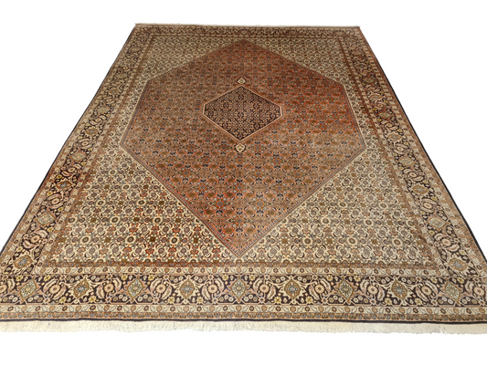 Perserteppich Orientteppich Handgeknüpfter Teppich Bidjar 345x255cm