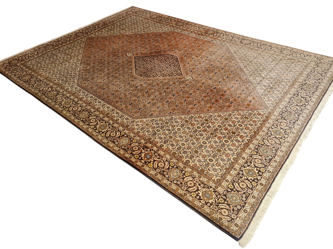 Perserteppich Orientteppich Handgeknüpfter Teppich Bidjar 345x255cm