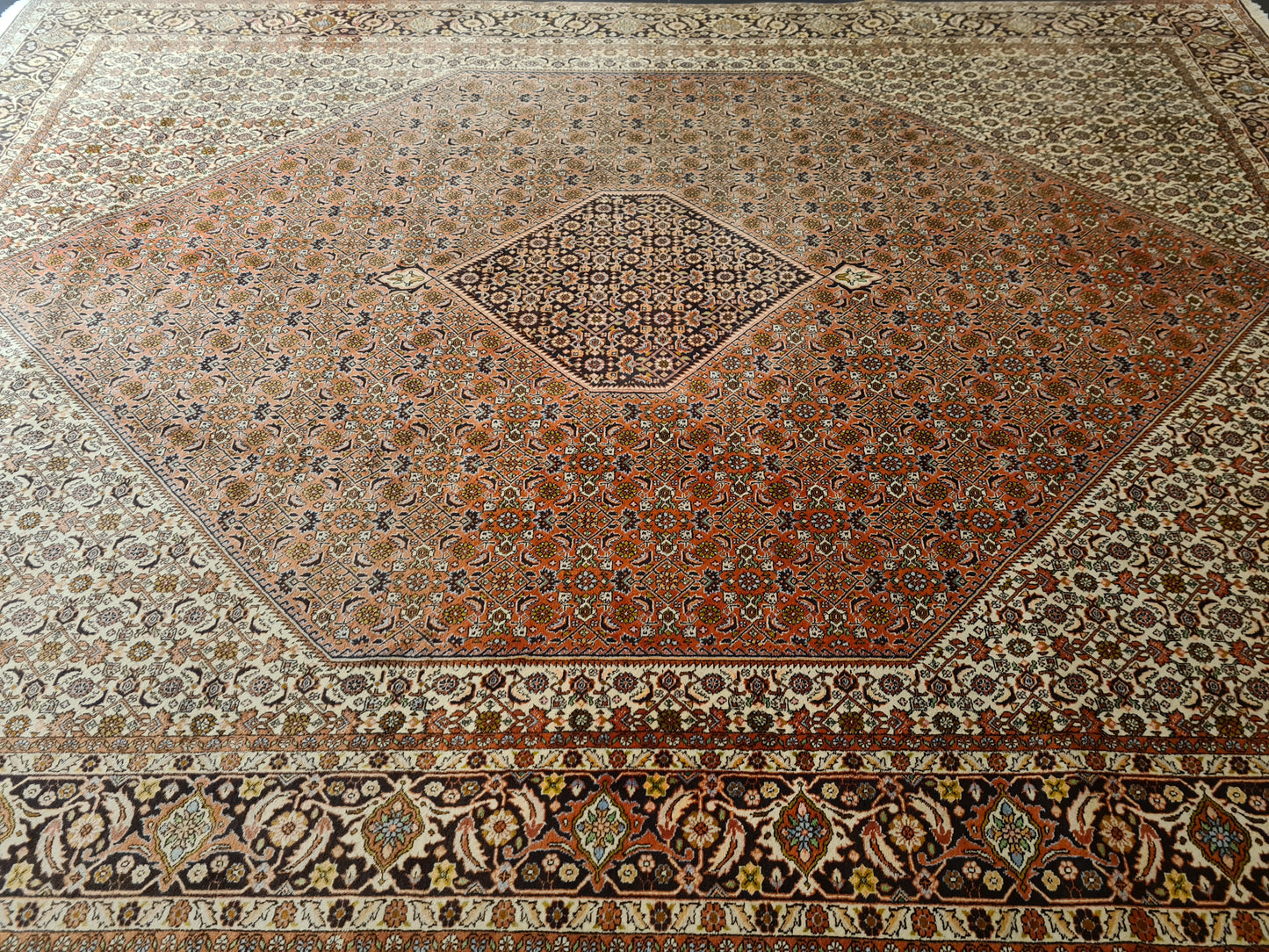 Perserteppich Orientteppich Handgeknüpfter Teppich Bidjar 345x255cm