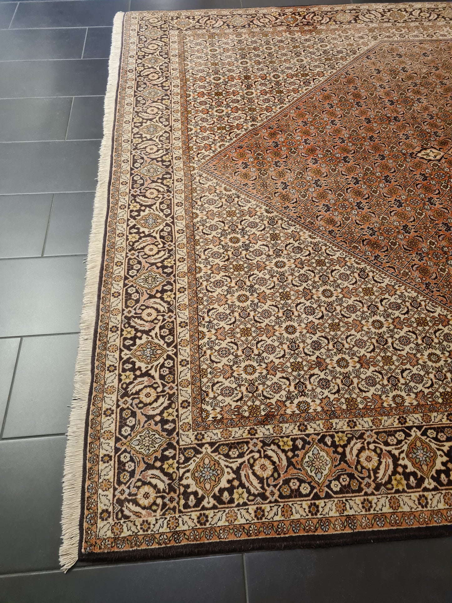 Perserteppich Orientteppich Handgeknüpfter Teppich Bidjar 345x255cm