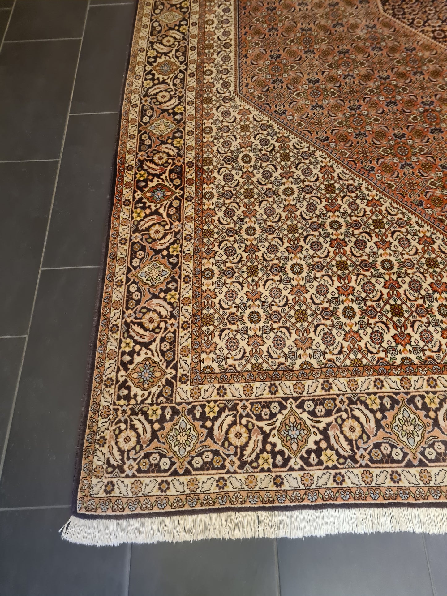 Perserteppich Orientteppich Handgeknüpfter Teppich Bidjar 345x255cm