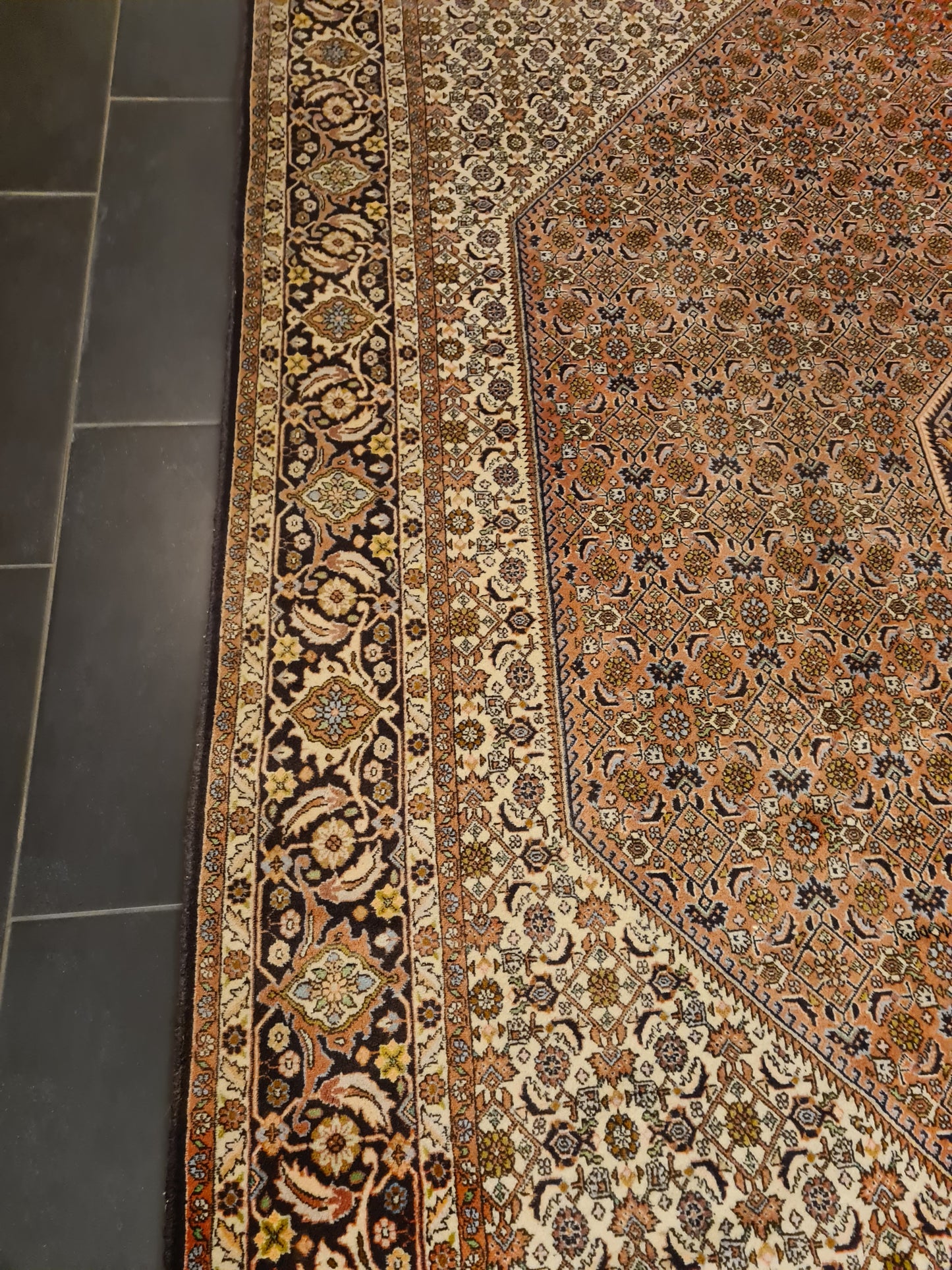 Perserteppich Orientteppich Handgeknüpfter Teppich Bidjar 345x255cm