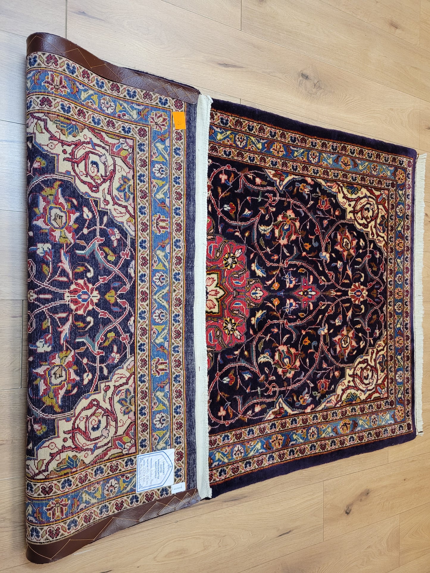 Kashan Teppich Korkwolle feine Knüpfung Medaillon Design