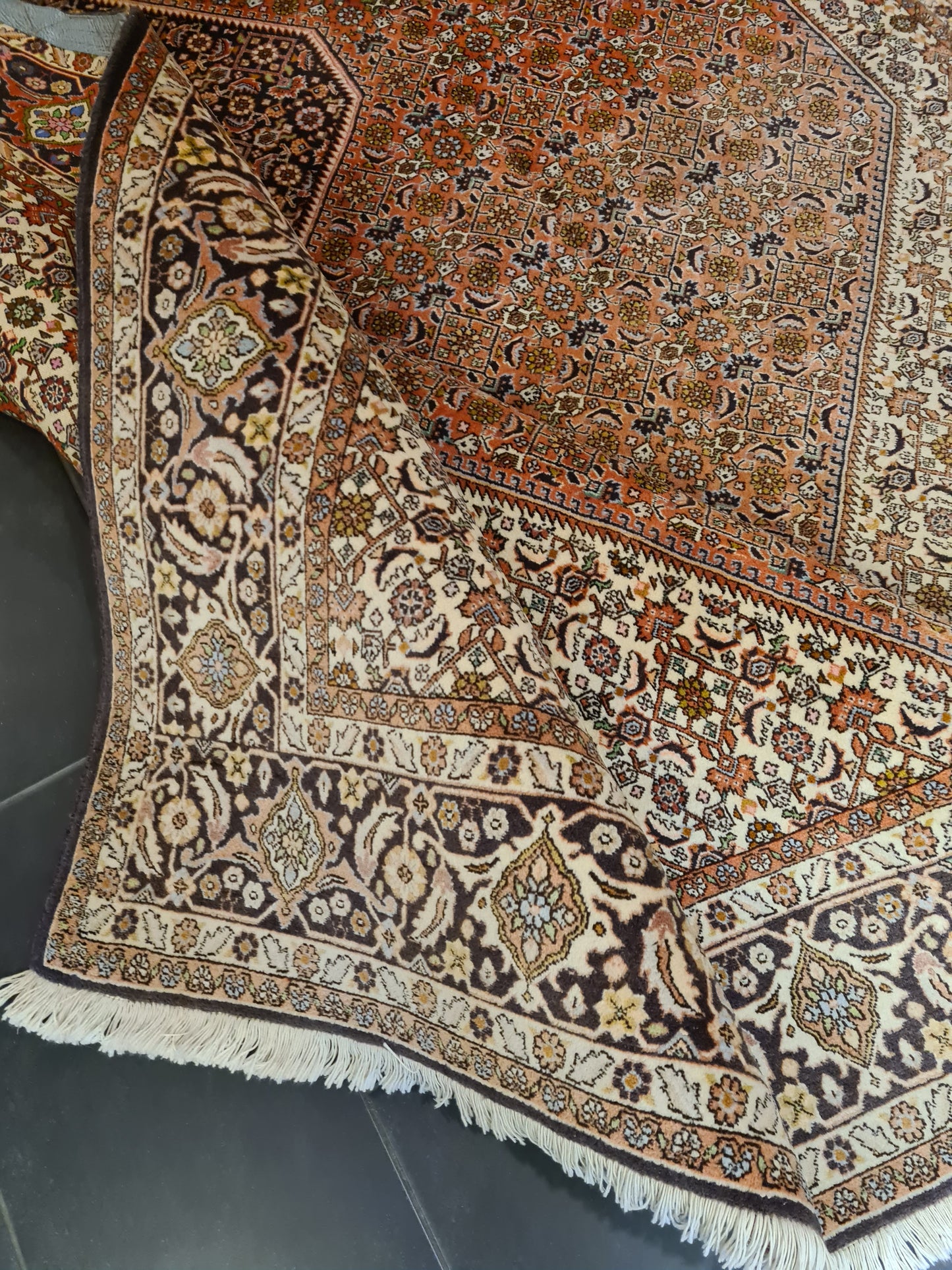 Perserteppich Orientteppich Handgeknüpfter Teppich Bidjar 345x255cm