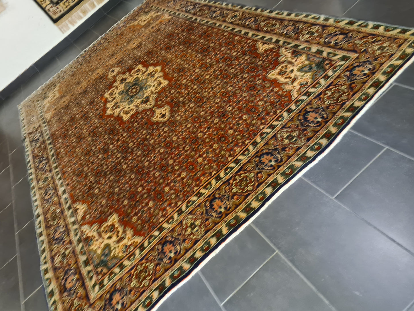 Perserteppich Orientteppich Handgeknüpfter Teppich Bidjar 340x230cm