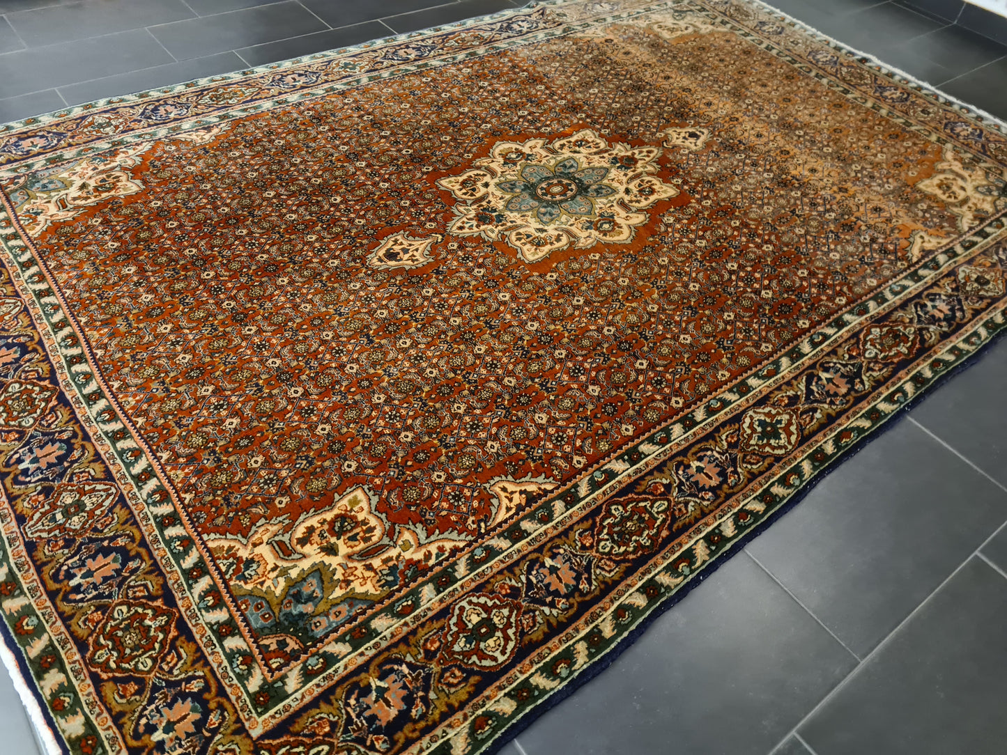 Perserteppich Orientteppich Handgeknüpfter Teppich Bidjar 340x230cm