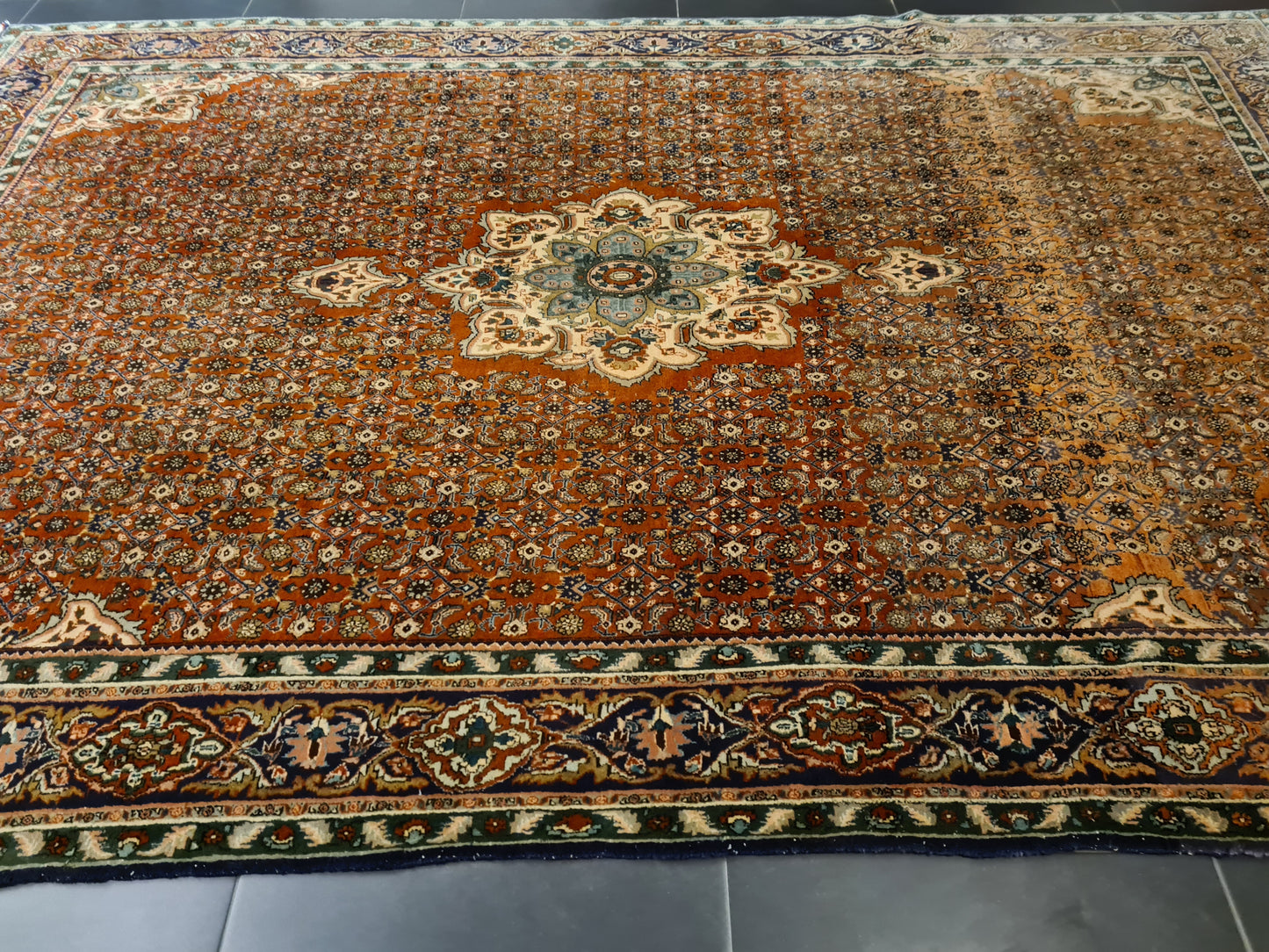 Perserteppich Orientteppich Handgeknüpfter Teppich Bidjar 340x230cm