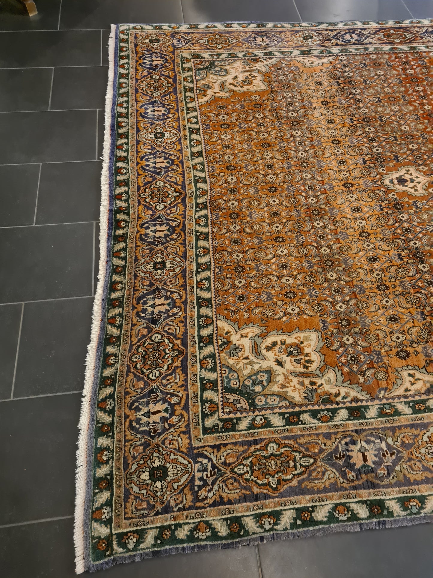 Perserteppich Orientteppich Handgeknüpfter Teppich Bidjar 340x230cm