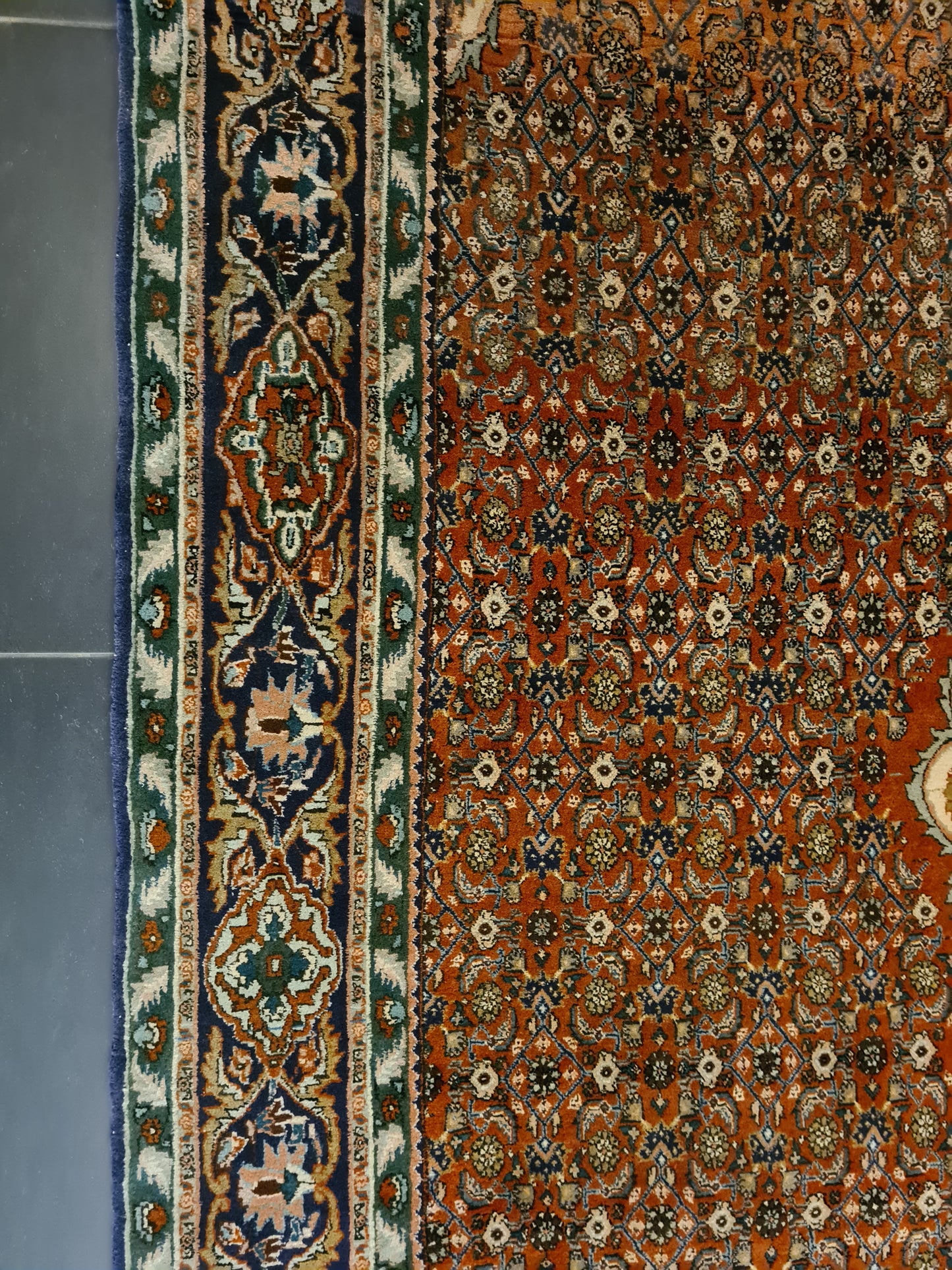 Perserteppich Orientteppich Handgeknüpfter Teppich Bidjar 340x230cm