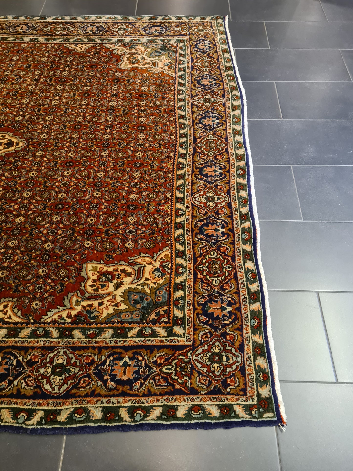 Perserteppich Orientteppich Handgeknüpfter Teppich Bidjar 340x230cm