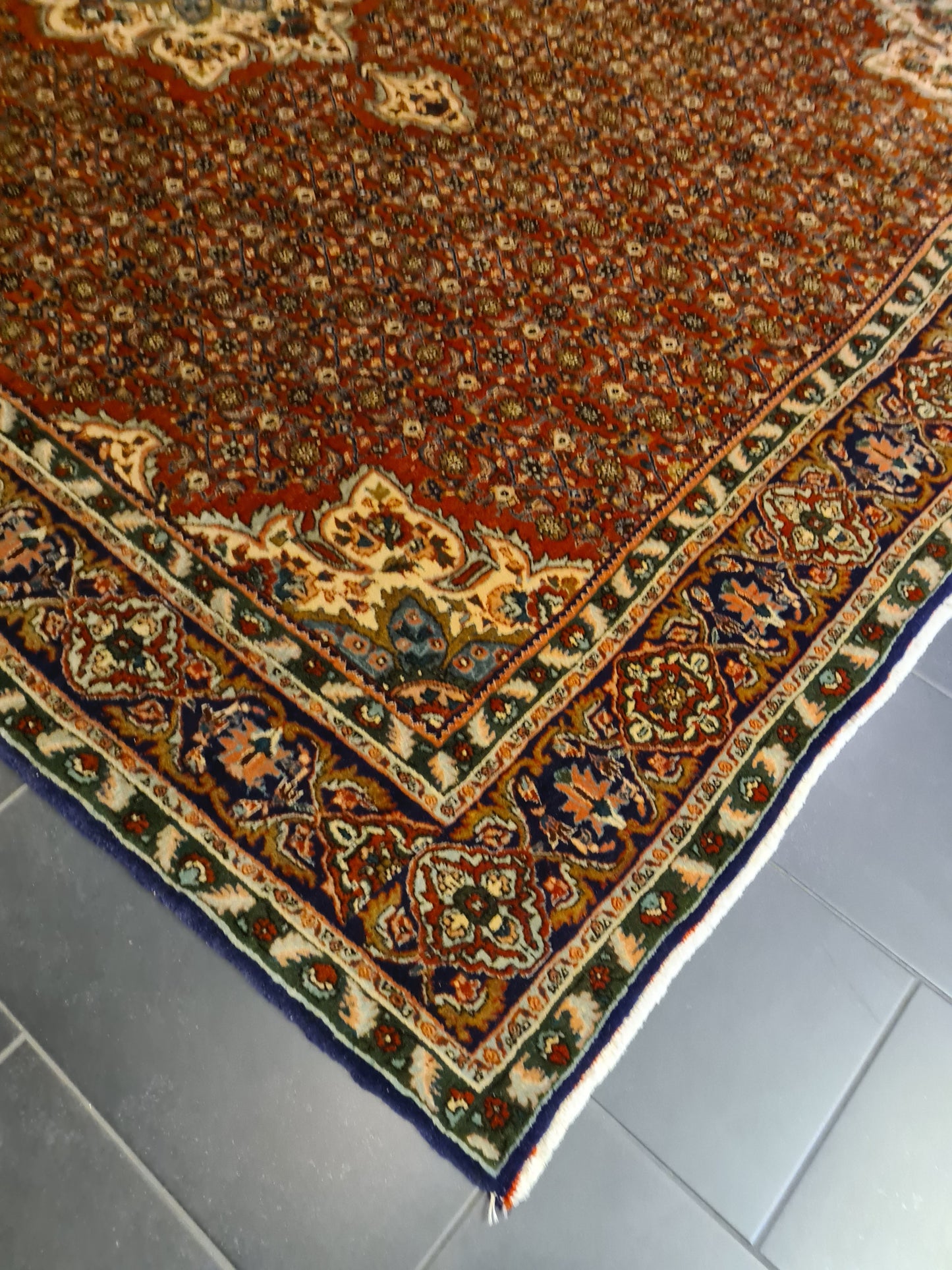 Perserteppich Orientteppich Handgeknüpfter Teppich Bidjar 340x230cm