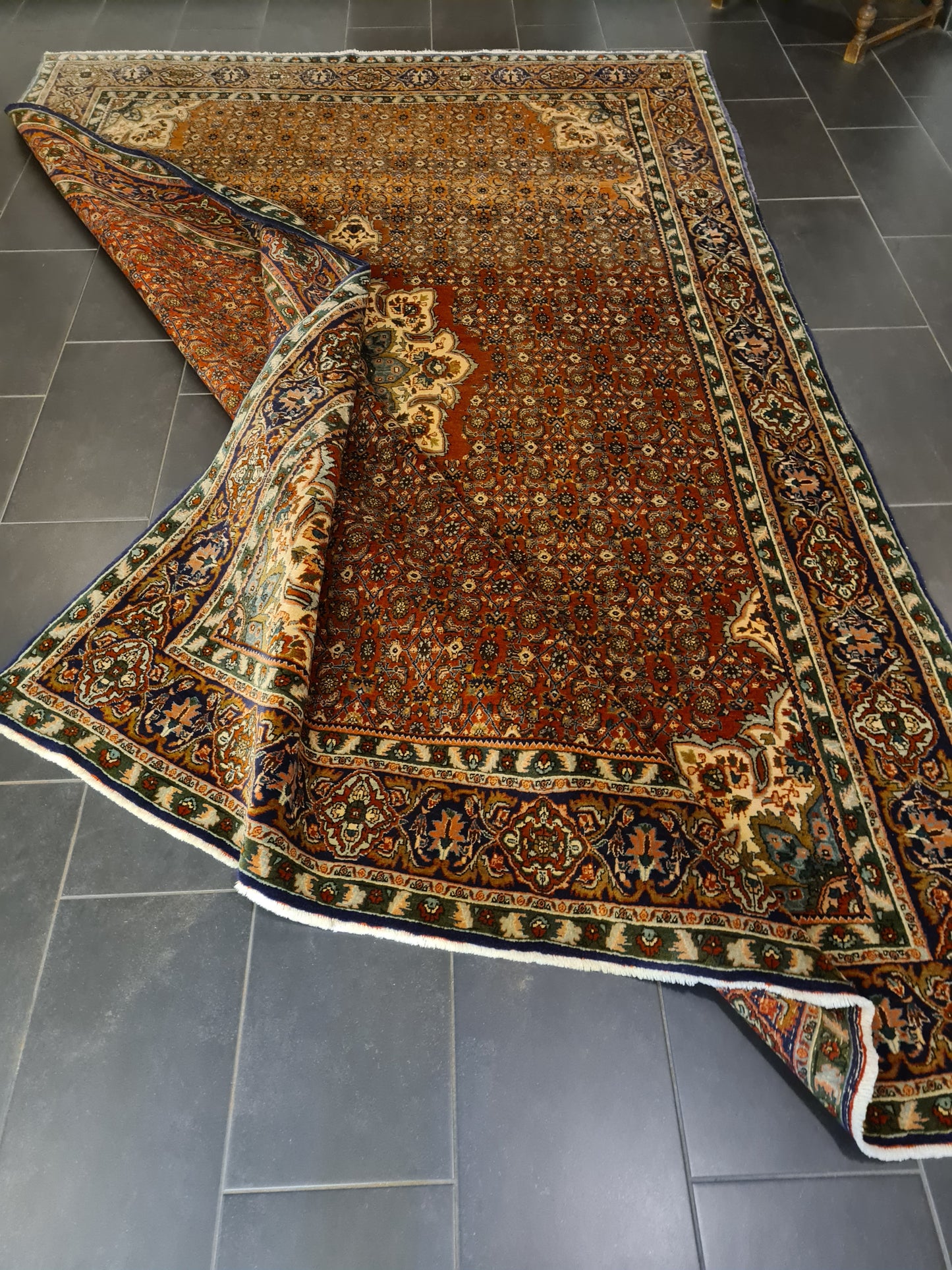 Perserteppich Orientteppich Handgeknüpfter Teppich Bidjar 340x230cm