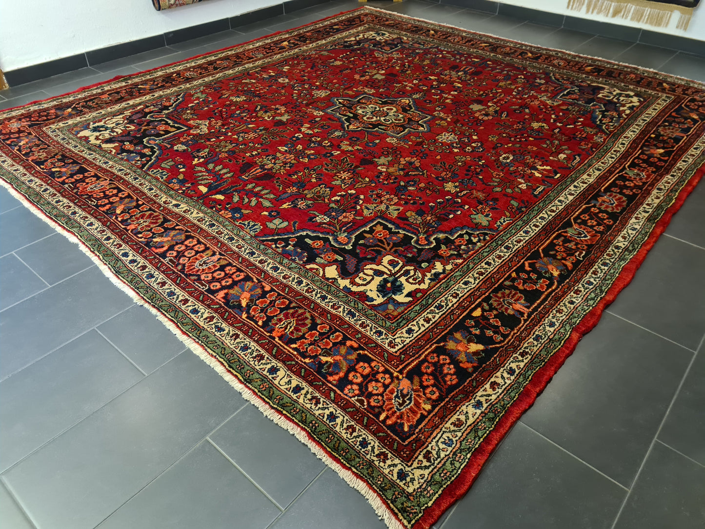 Perserteppich Orientteppich Handgeknüpfter Teppich Sarough 355x315cm