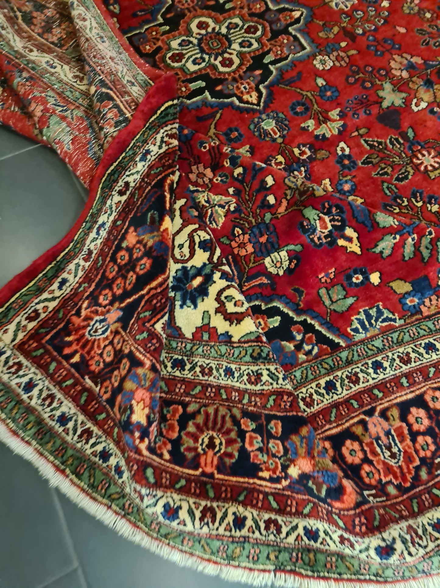 Perserteppich Orientteppich Handgeknüpfter Teppich Sarough 355x315cm